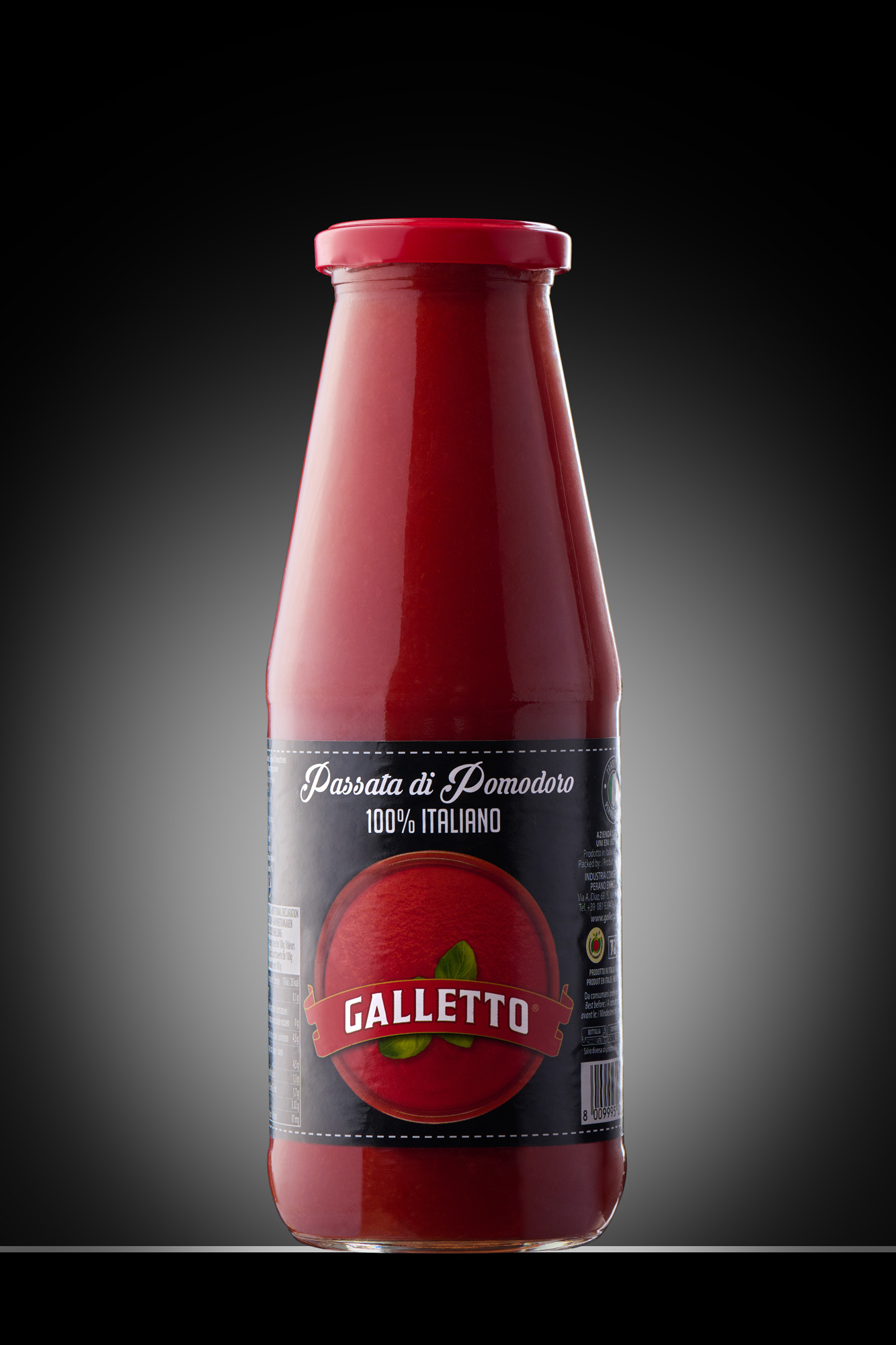 Pomodoro Galletto Packshot Bottiglia Passata